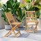 Flash Furniture 2PK Natural Folding Acacia Wood Bistro Chairs THB-C1244-NAT-GG - alternate 5